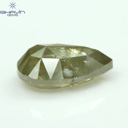 1.66 CT Pear Shape Natural Loose Diamond Green Yellow Color I3 Clarity (8.95 MM)