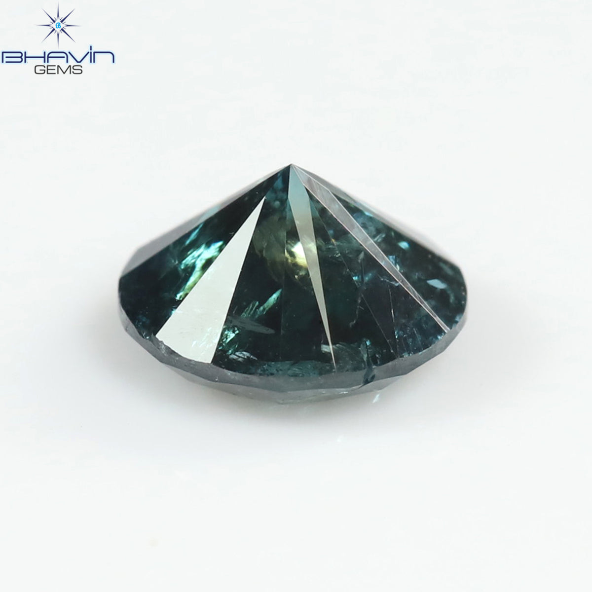 1.09 CT Natural Round Diamond Enhanced Blue Color Clarity I3 (6.43 MM)