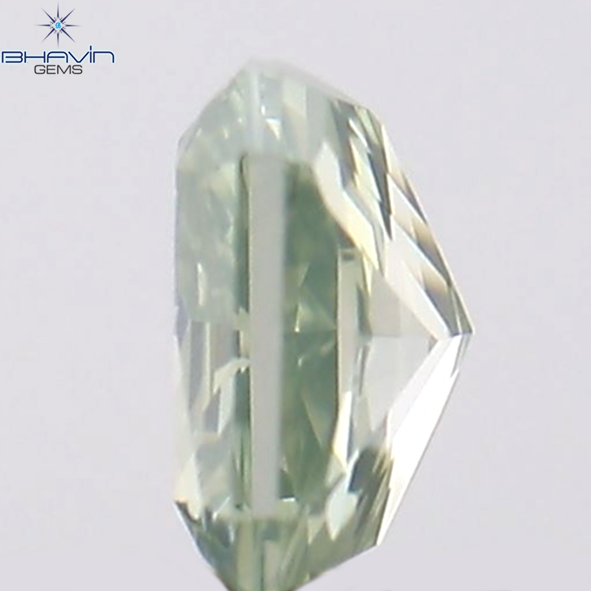 0.10 CT Natural Radiant Diamond Enhanced Bluish Green Color Clarity VS2 (2.93 MM)