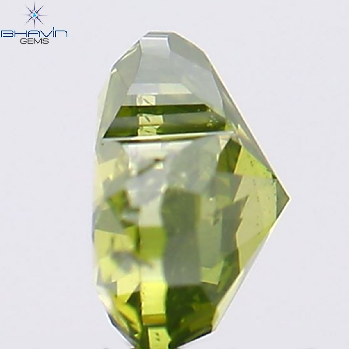 1.12 CT ハートシェイプ ナチュラル ダイヤモンド グリーン カラー SI1 クラリティ (6.26 MM)