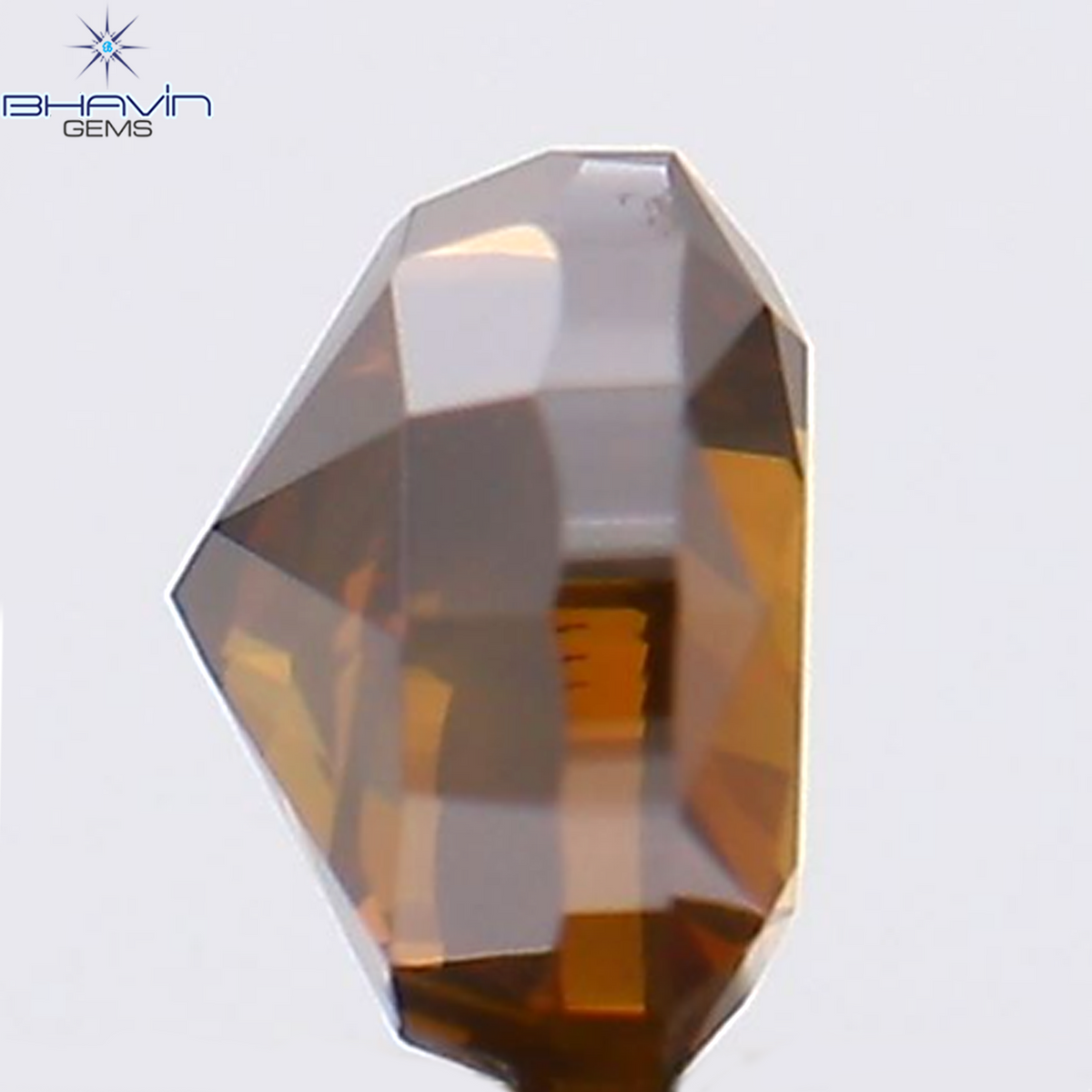 0.22 CT Natural Heart Diamond Enhanced Orange Color Clarity VS2 (3.72 MM)