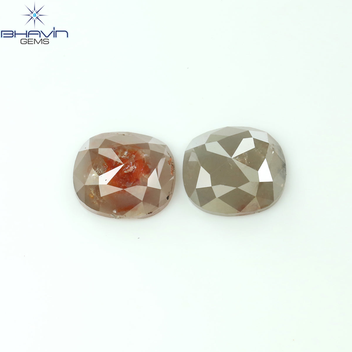 1.00 CT/3 ピース ミックス シェイプ ナチュラル ダイヤモンド ソルト アンド ペッパー カラー I3 クラリティ (4.30 MM)