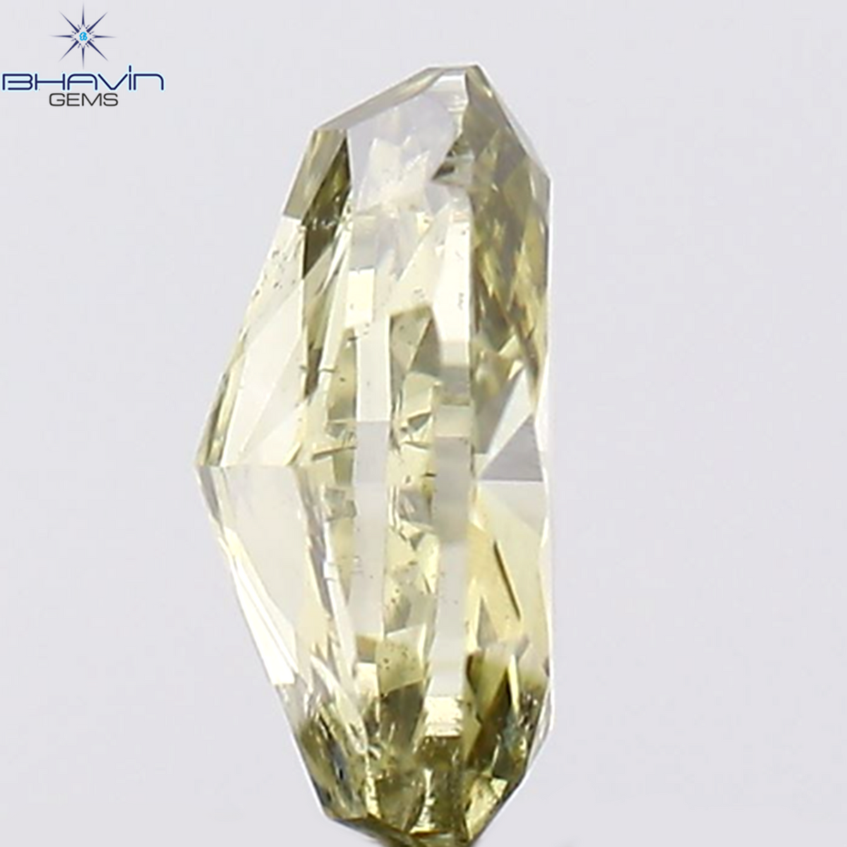 0.18 CT Natural Oval Diamond Green (Chameleon) Color Clarity SI1 (4.20 MM)
