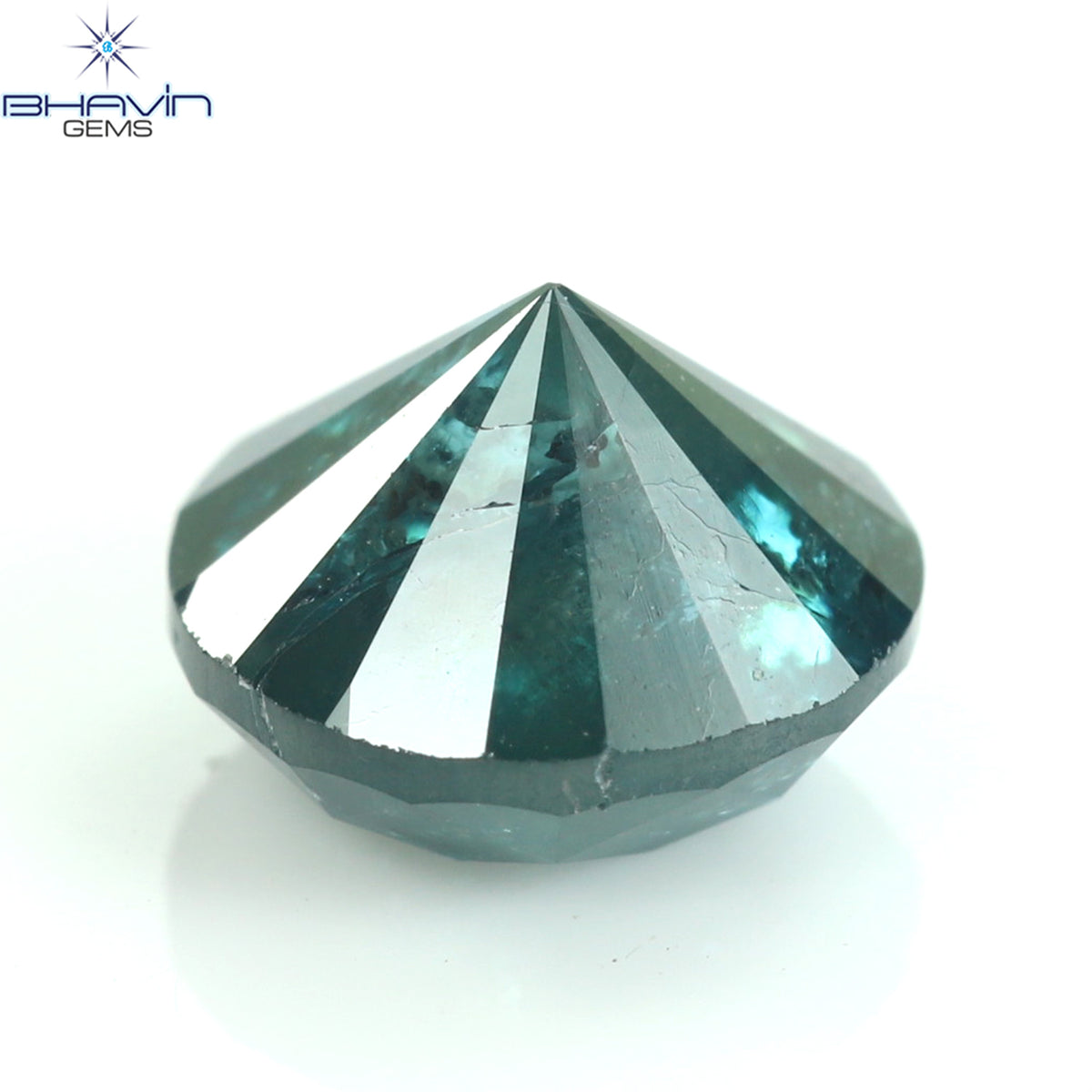 1.18 CT Natural Round Diamond Enhanced Blue Color Clarity I3 (6.15 MM)