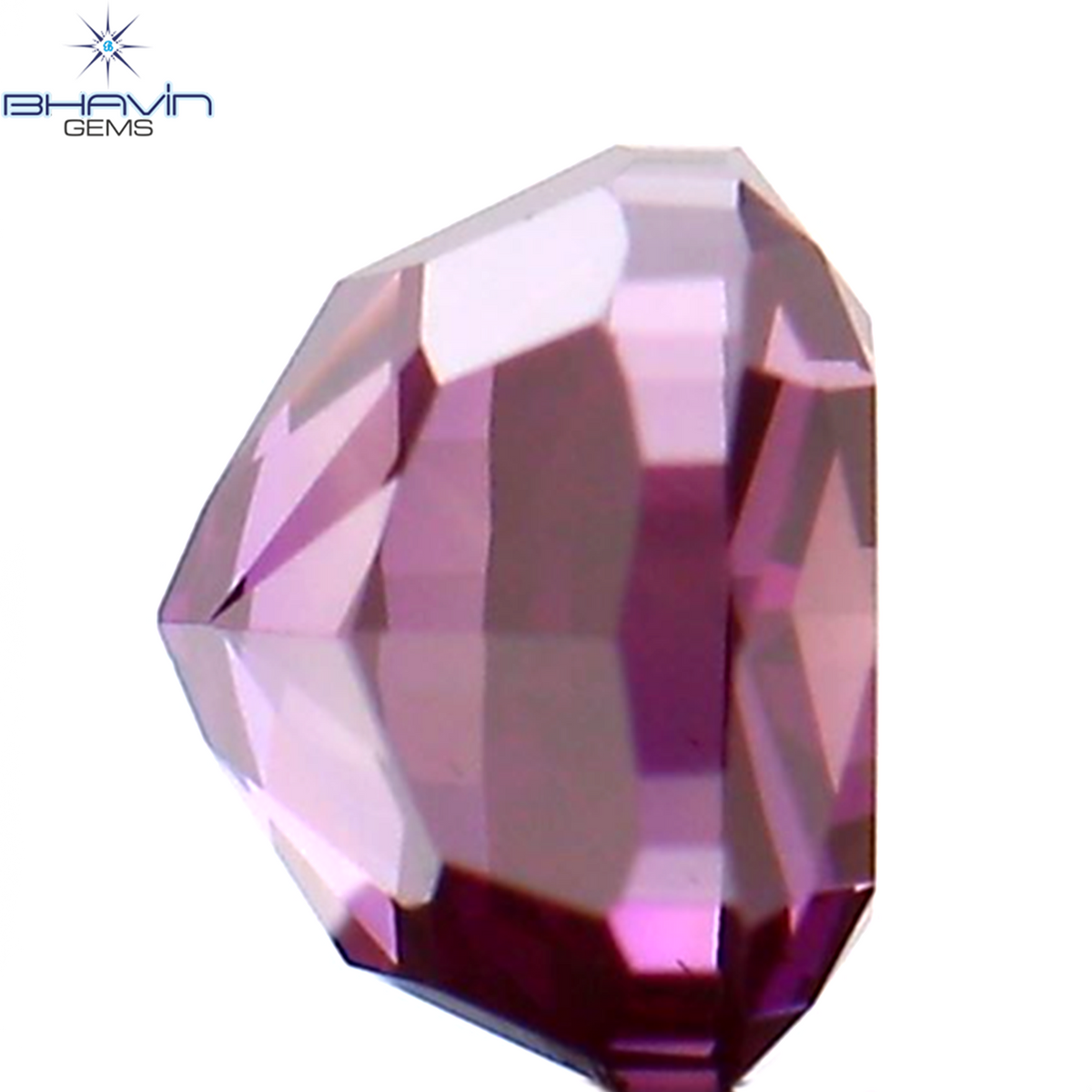 0.33 CT Natural Cushion Diamond Enhanced Pink Color Clarity VS1 (3.68 MM)