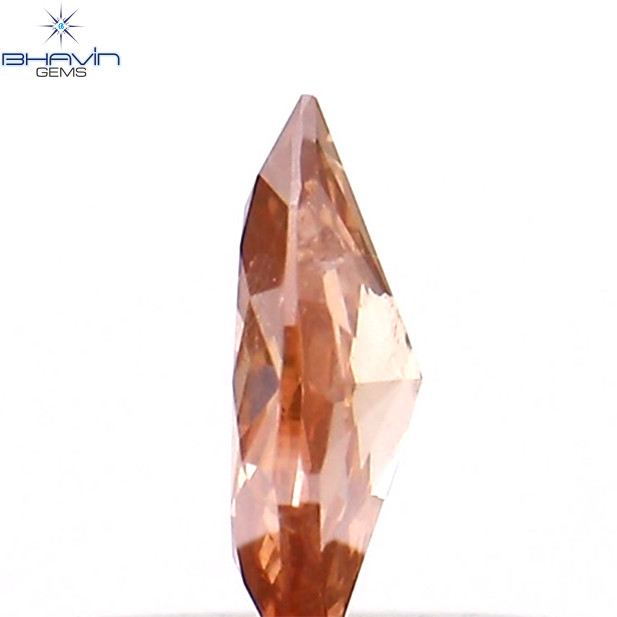 0.13 CT マーキス シェイプ ナチュラル ダイヤモンド ピンク カラー I1 クラリティ (5.05 MM)
