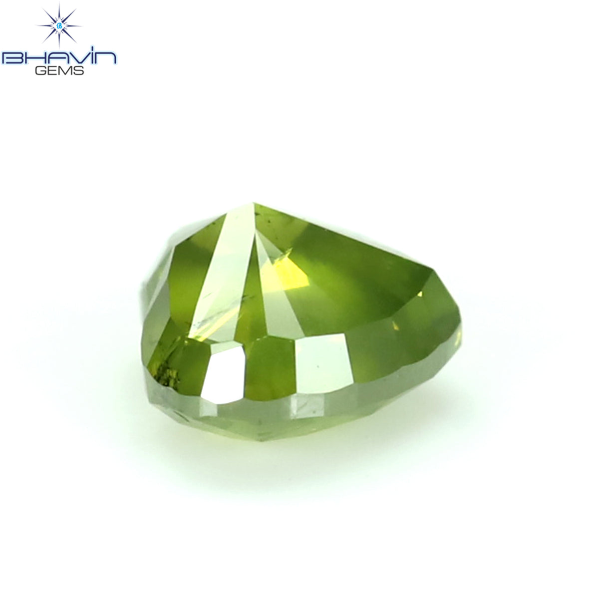 0.39 CT Natural Heart Diamond Enhanced Green Color Clarity I1 (4.70 MM)