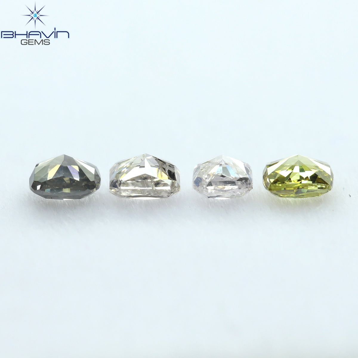 0.51 CT/4 Pcs Natural Cushion Diamond Mix Fancy Color Clarity VS-SI (3.08 MM)