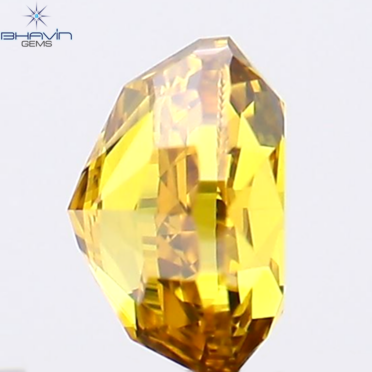 0.19 CT Natural Oval Diamond Enhanced Orange Color Clarity VS1 (3.64 MM)