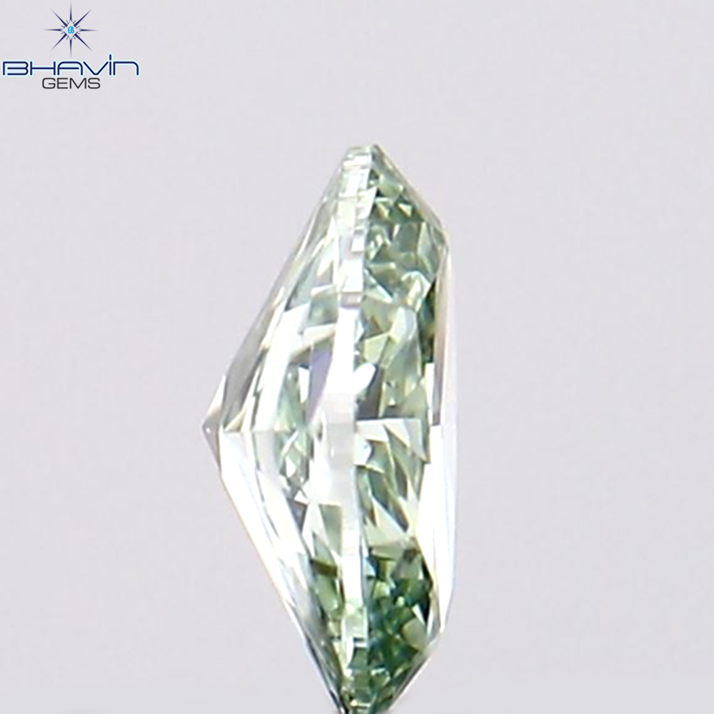 0.07 CT Oval Shape Natural Diamond Greenish Blue Color VS1 Clarity (3.08 MM)