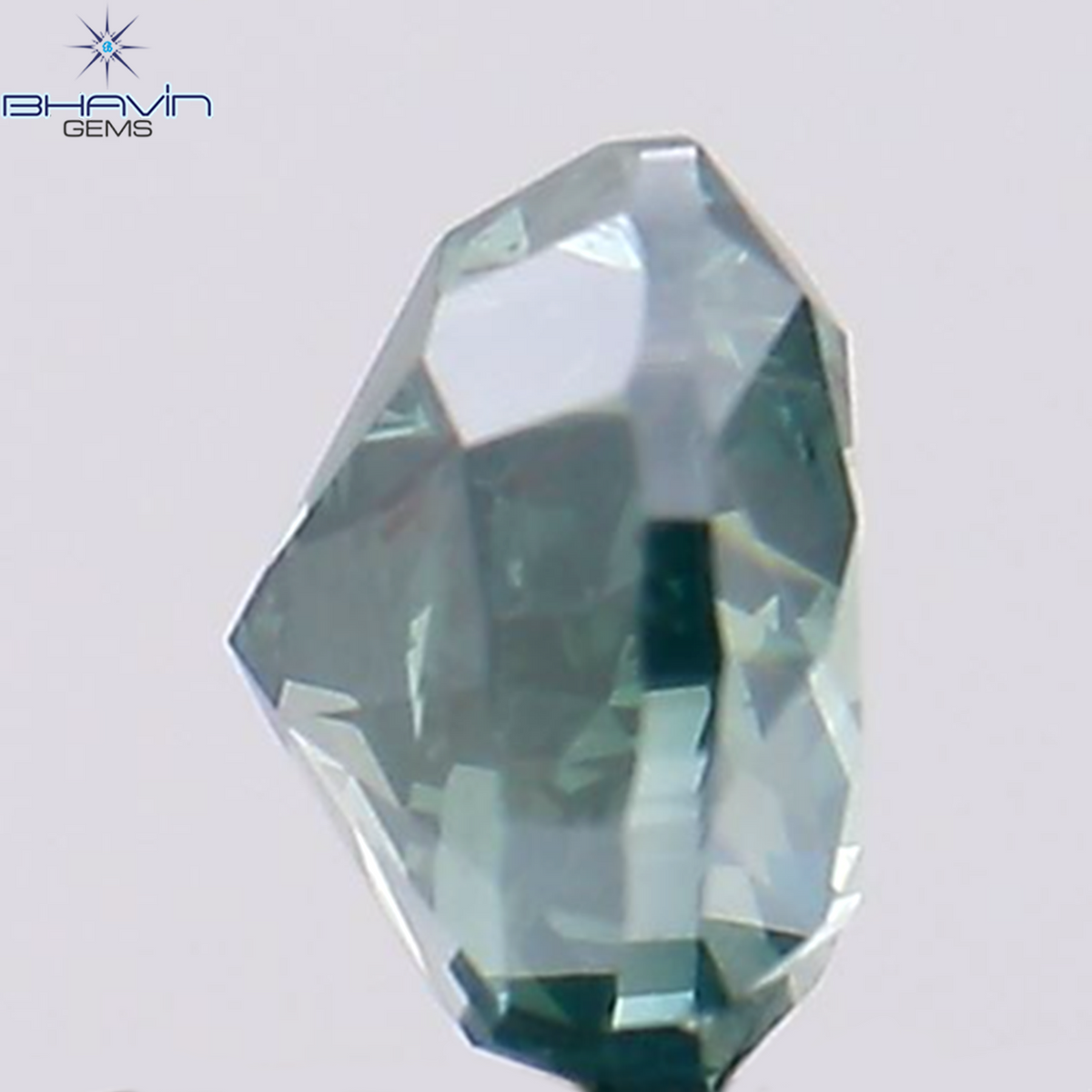 0.41 CT ハート シェイプ ナチュラル ダイヤモンド ブルー カラー SI2 クラリティ (4.77 MM)