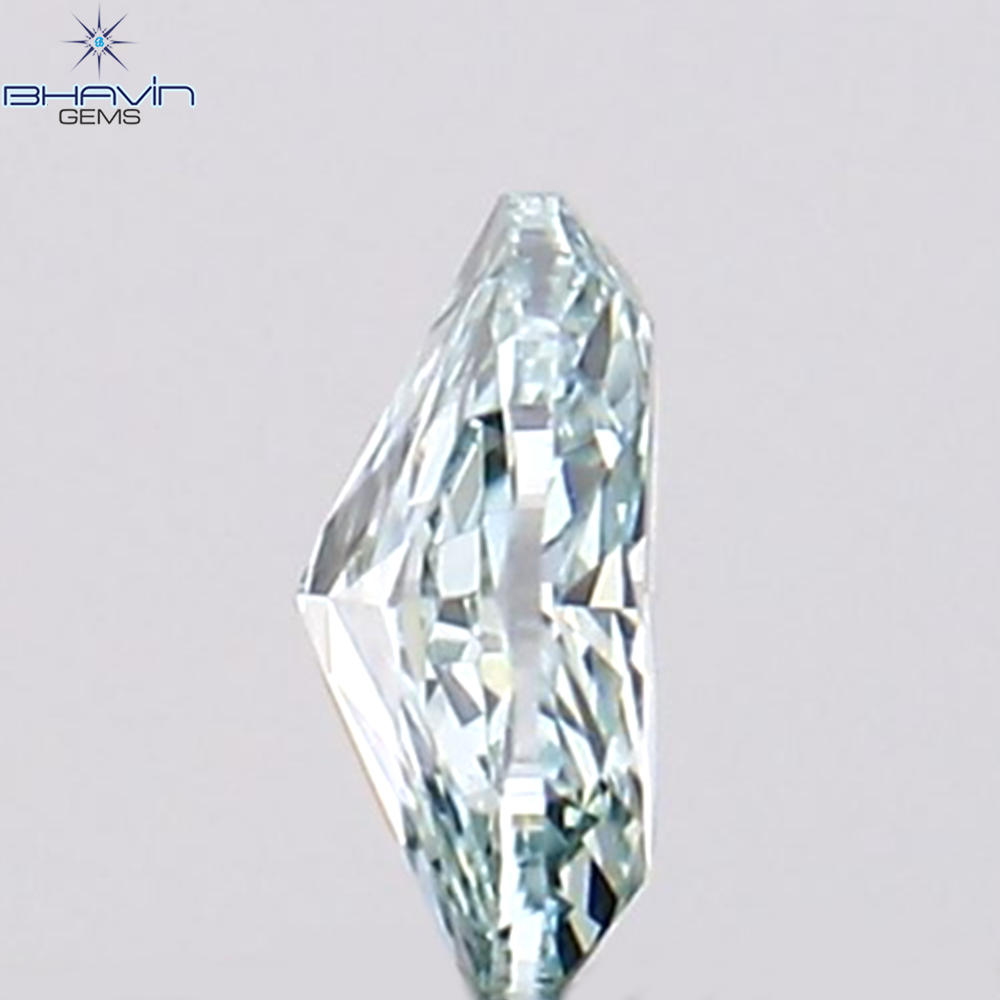 0.12 CT Natural Oval Diamond Enhanced Bluish Green Color Clarity VS1 (3.26 MM)