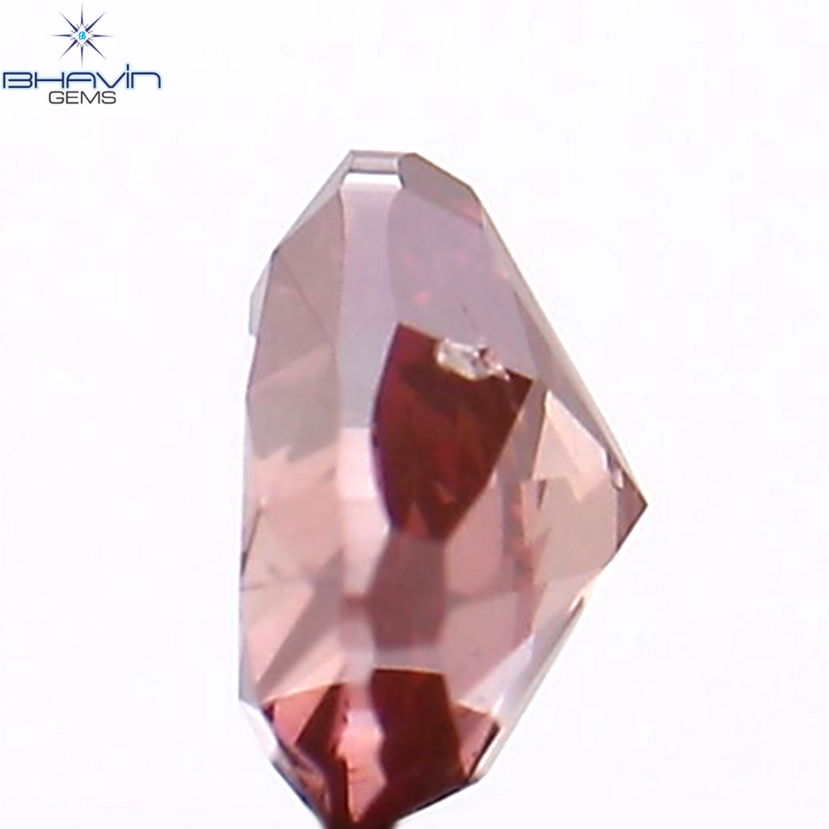 0.27 CT ハートシェイプ エンハンスト ピンク カラー ナチュラル ルース ダイヤモンド SI1 クラリティ (4.20 MM)