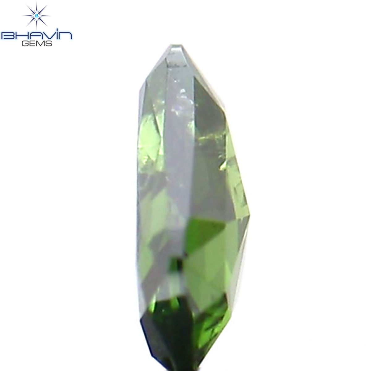 0.12 CT Natural Heart Diamond Enhanced Green Color Clarity SI2 (3.67 MM)
