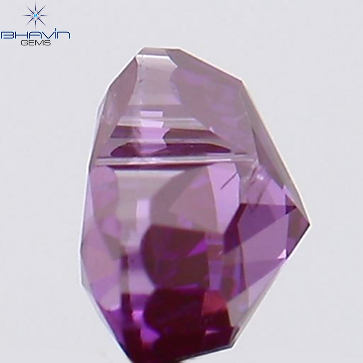 0.31 CT ハート シェイプ ピンク カラー ナチュラル ルース ダイヤモンド SI1 クラリティ (4.20 MM)