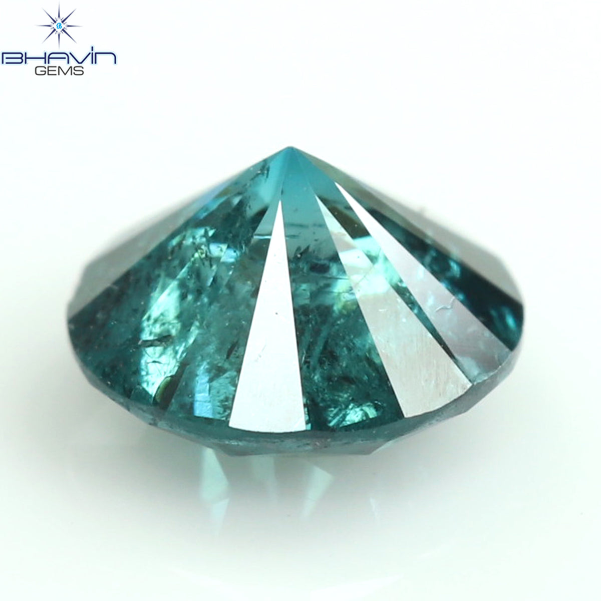 0.40 CT Natural Round Diamond Enhanced Blue Color Clarity I3 (4.67 MM)