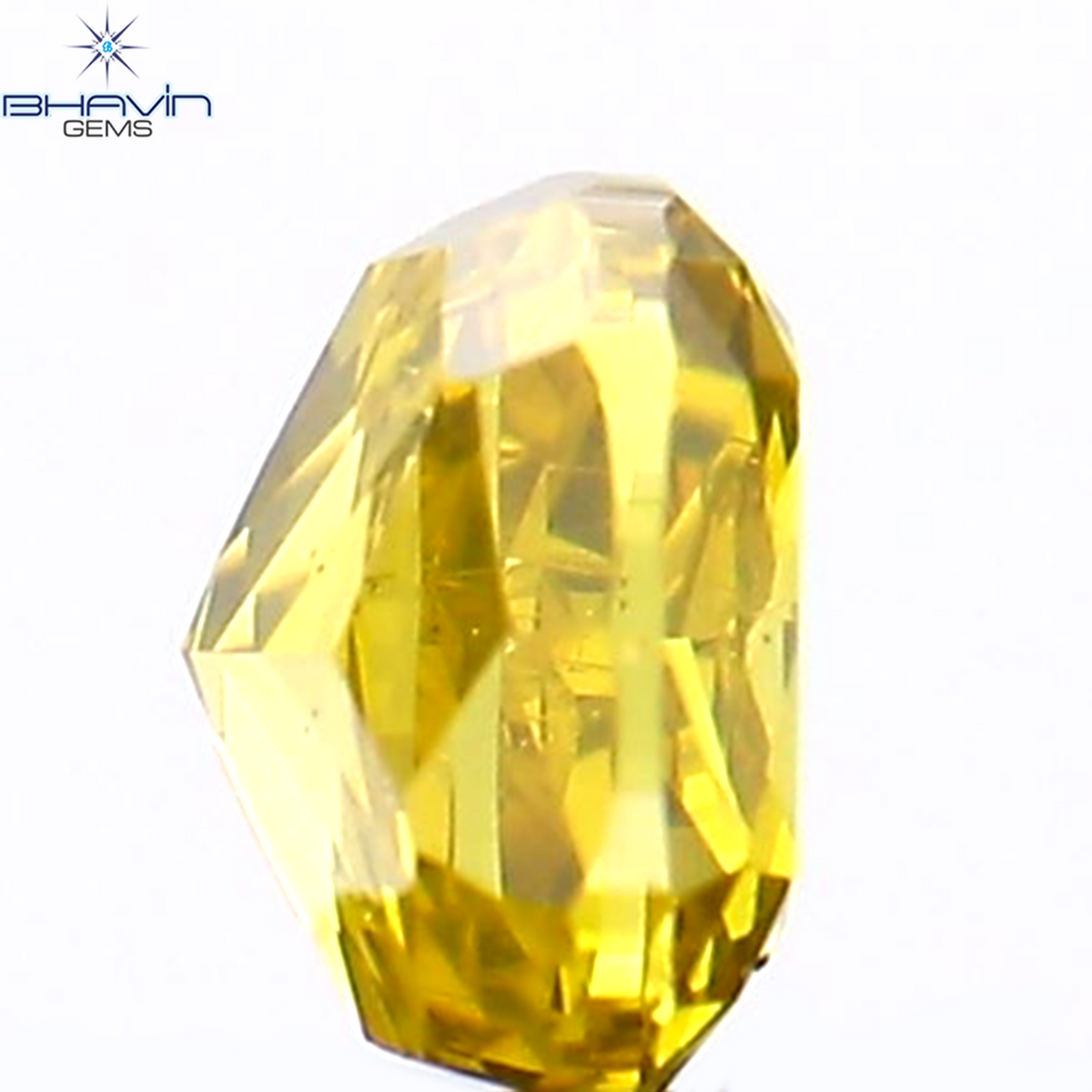 0.18 CT Natural Cushion Diamond Enhanced Yellow Color Clarity VS1 (3.18 MM)
