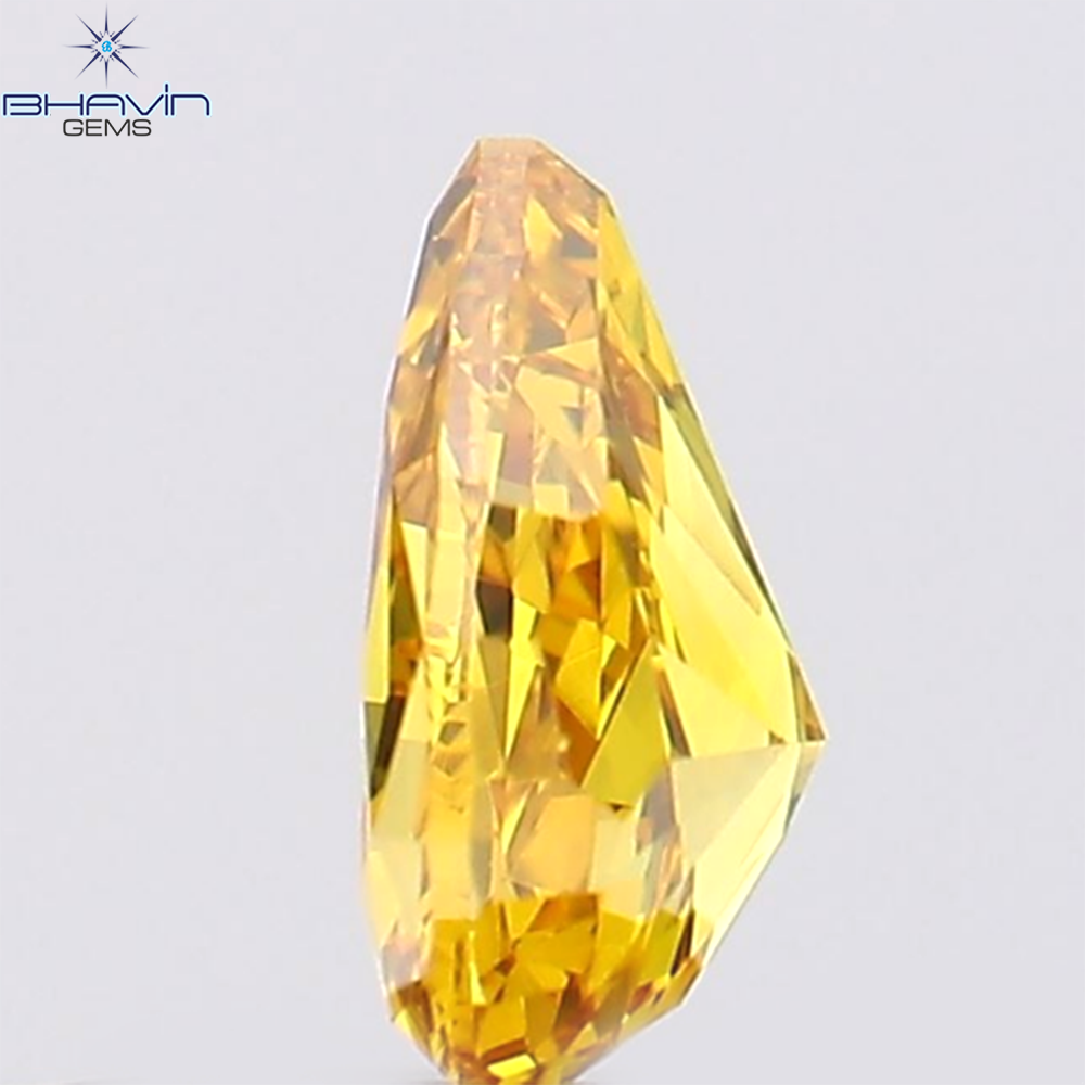 0.28 CT ペアシェイプ ナチュラル ダイヤモンド 強化オレンジ色 VS1 クラリティ (5.13 MM)