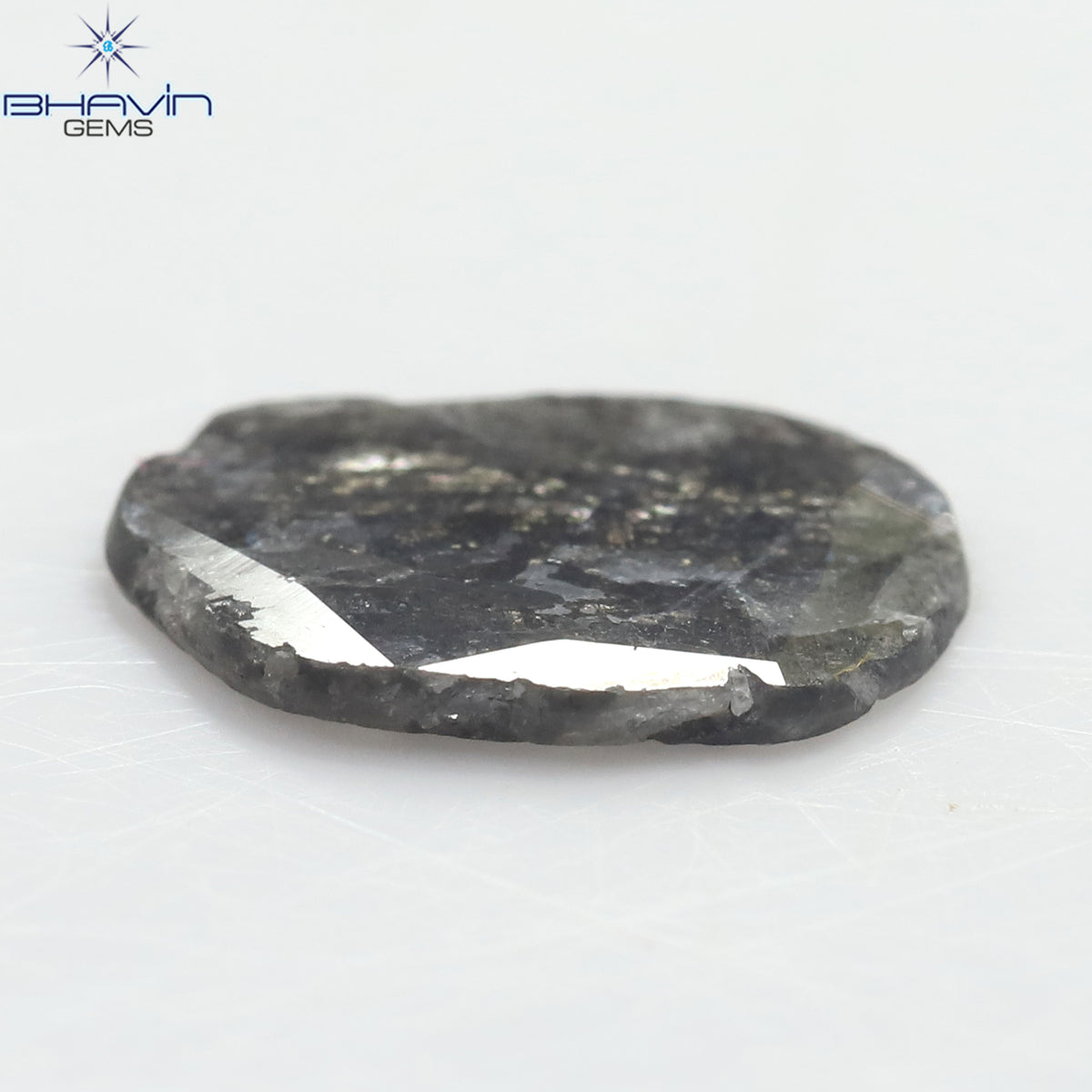 1.23  CT Slice Natural Diamond Salt And Papper Color Clarity I3 (11.11 MM)