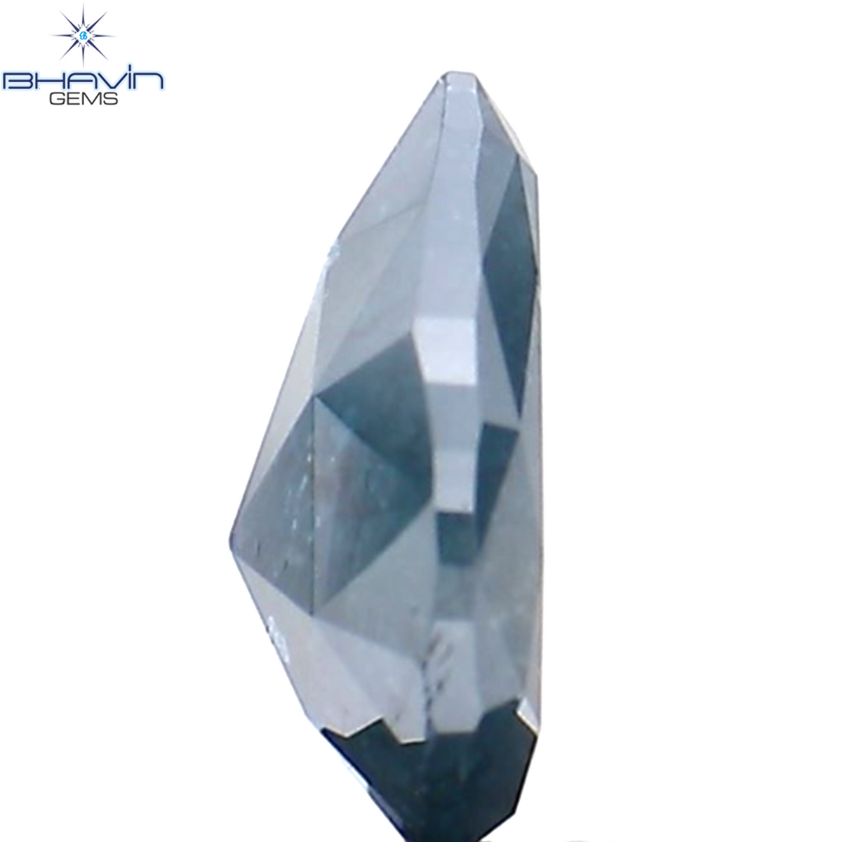 0.84 CT Natural Pear Diamond Enhanced Blue Color Clarity I3 (7.15 MM)
