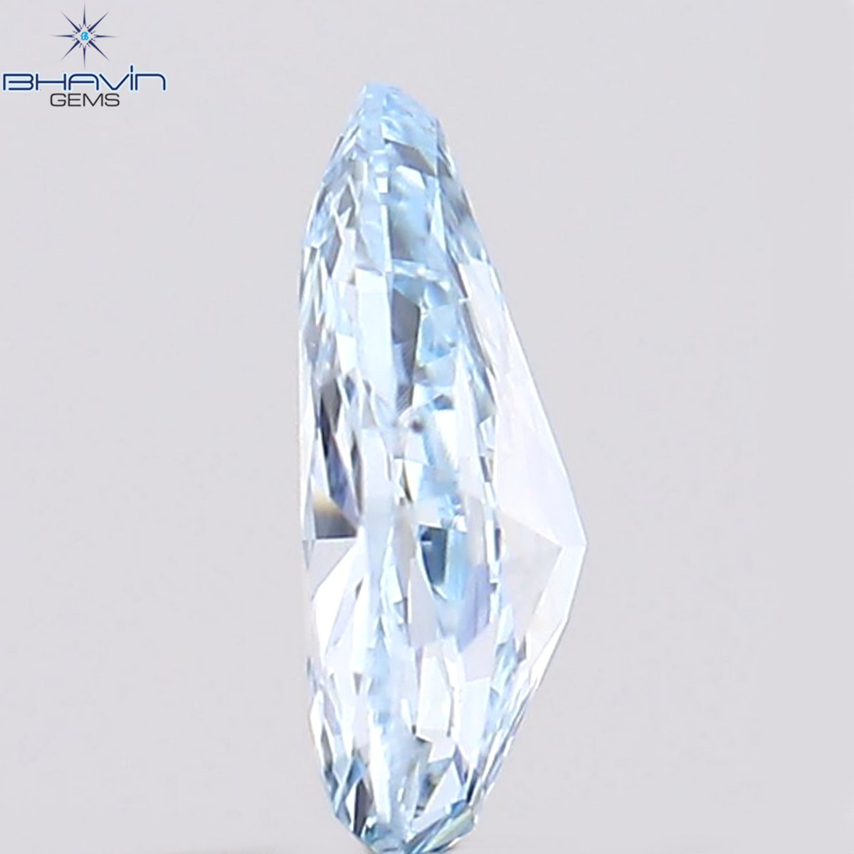0.28 CT Natural Pear Diamond Enhanced Greenish Blue Color Clarity VS1 (5.79 MM)
