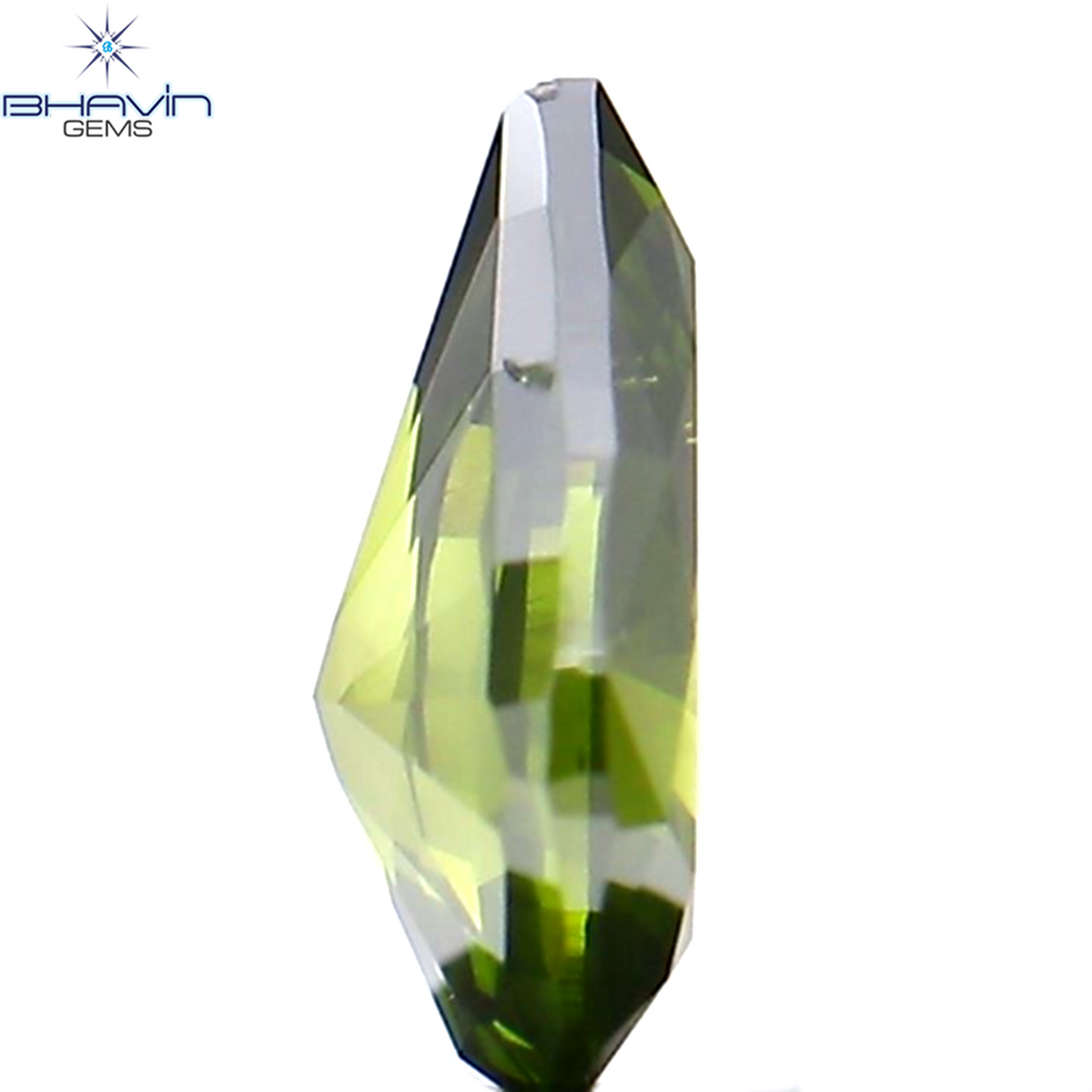 0.08 CT ペアシェイプ ナチュラル ダイヤモンド 強化グリーン カラー VS1 クラリティ (4.05 MM)