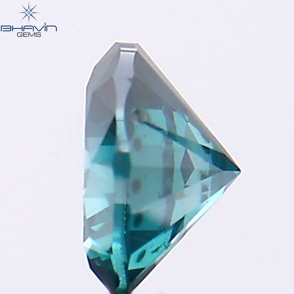 0.50 CT Natural Round Diamond Enhanced Blue Color Clarity SI1 (4.90 MM)