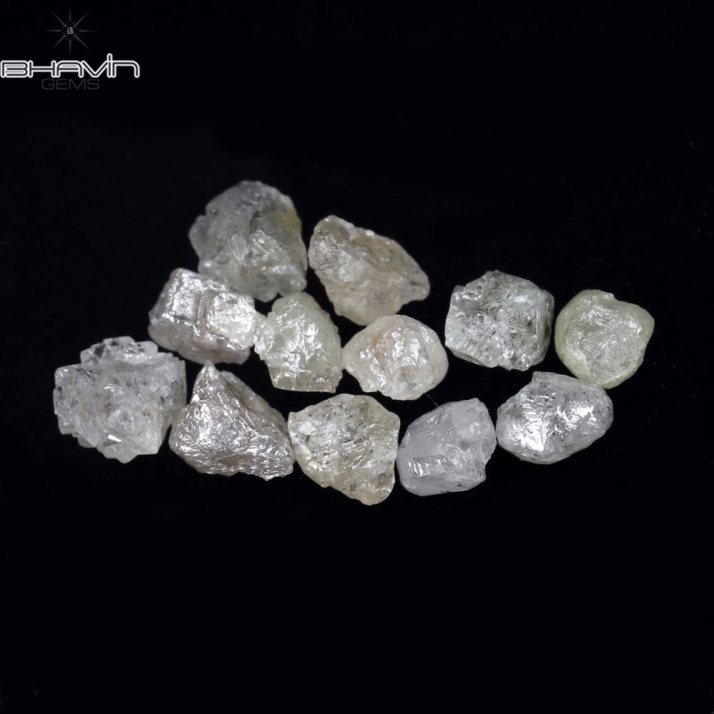 2.89 CT/19 ピース ラフシェイプ ホワイト カラー ナチュラル ダイヤモンド I3 クラリティ (3.59 MM)