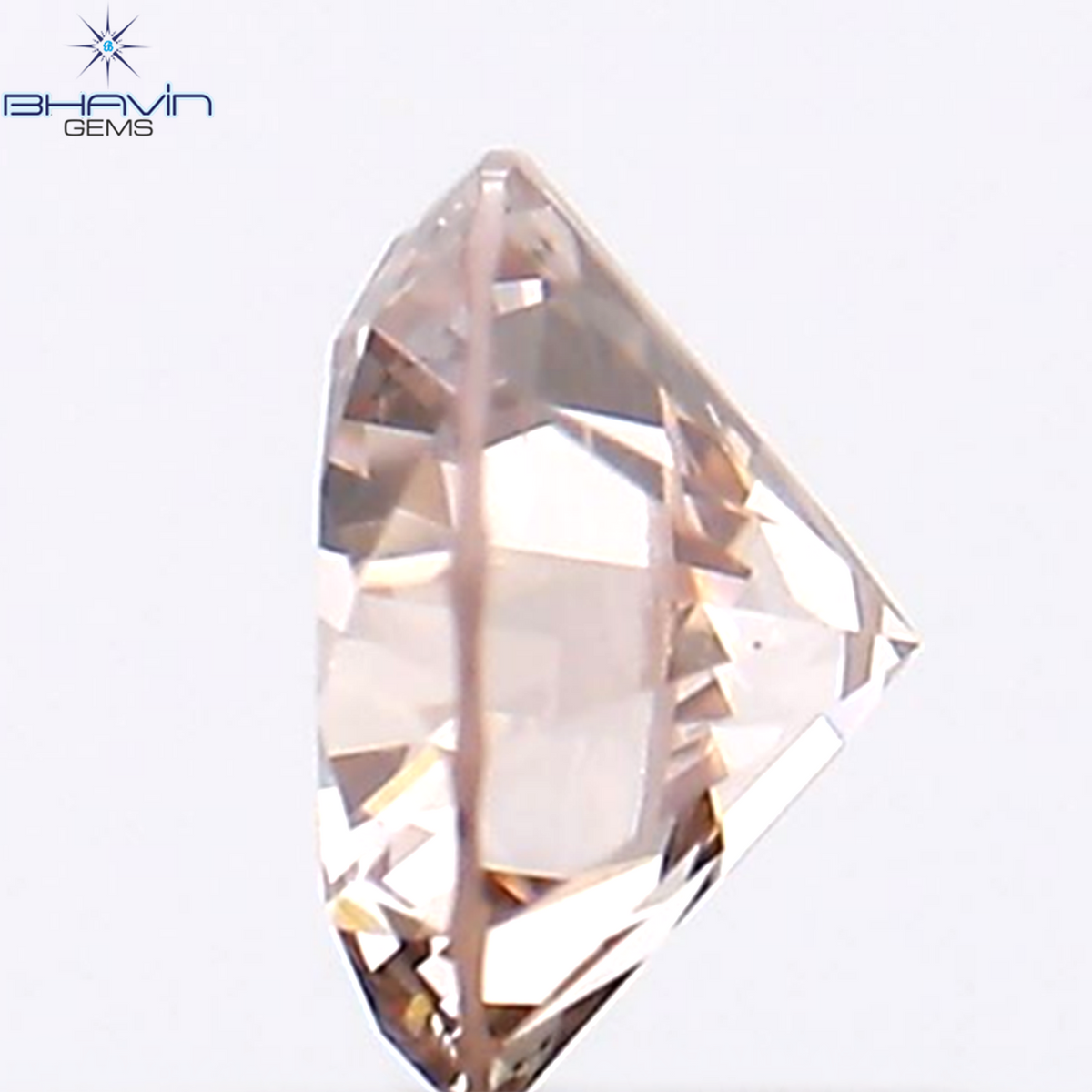 0.21 CT ラウンド シェイプ ナチュラル ダイヤモンド ピンク色 SI1 クラリティ (3.86 MM)