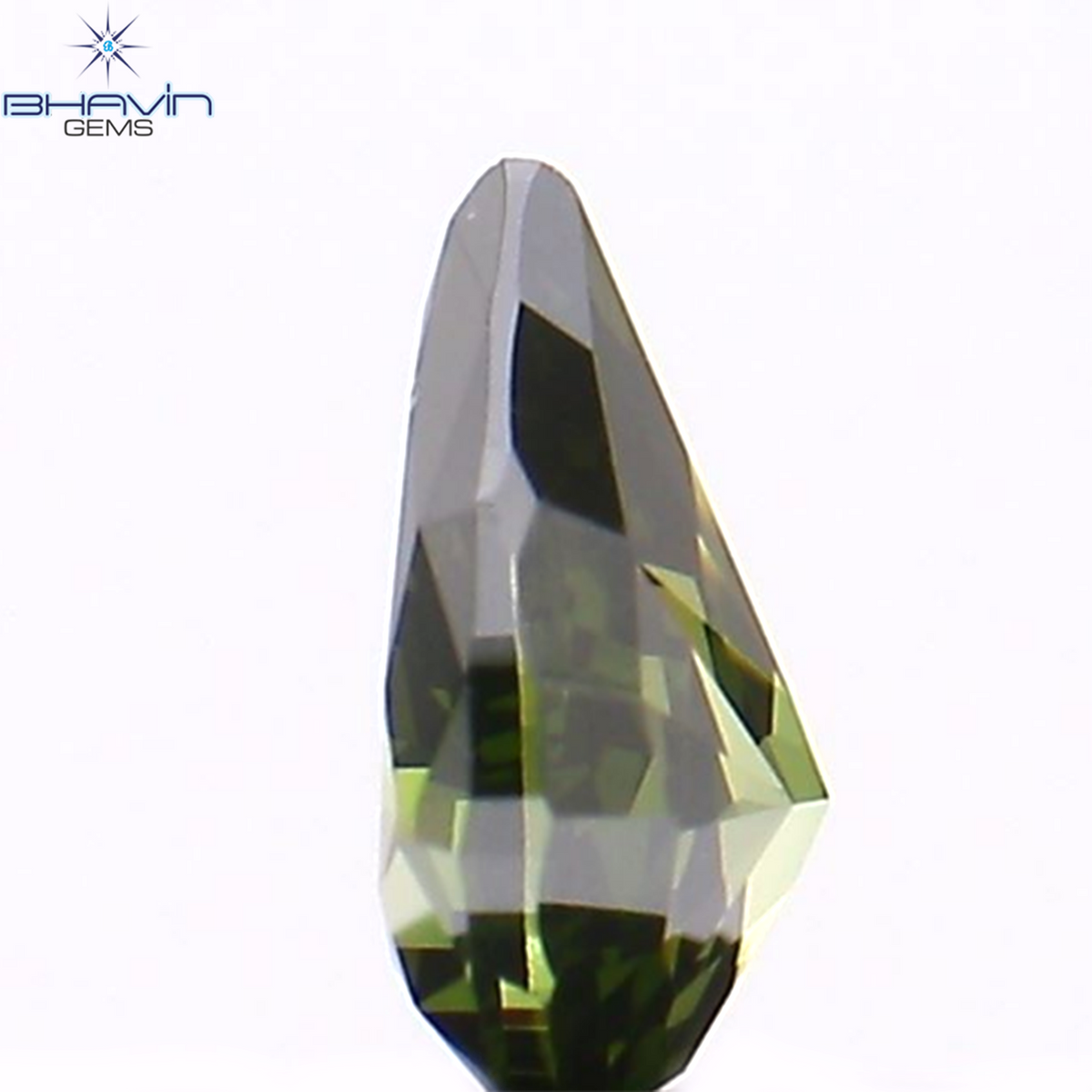 0.17 CT ペアシェイプ ナチュラル ダイヤモンド グリーン カラー VS2 クラリティ (4.27 MM)
