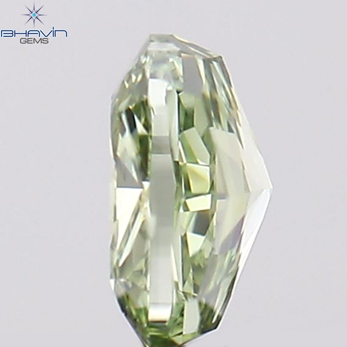 0.26 CT Natural Cushion Diamond Enhanced Green Color Clarity VS1 (4.00 MM)