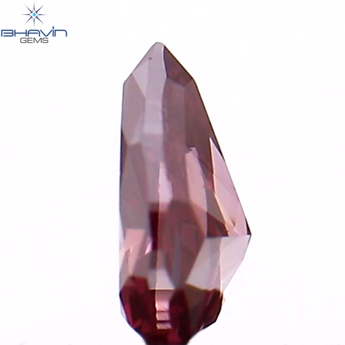 0.16 CT ペアシェイプ ナチュラル ダイヤモンド ピンク色 VS1 クラリティ (4.23 MM)
