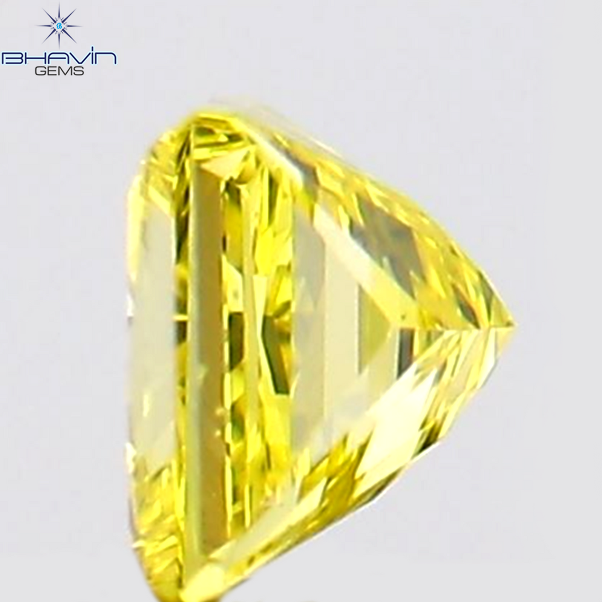 0.13 CT Natural Princess Diamond Enhanced Yellow Color Clarity SI1 (2.71 MM)