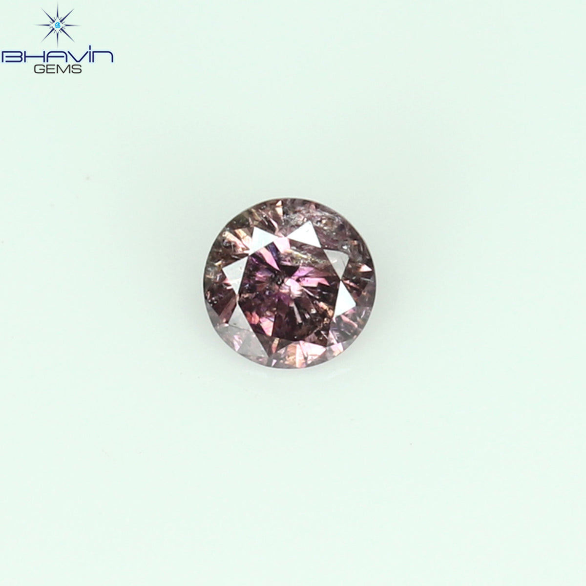 0.03 CT ラウンド シェイプ ナチュラル ダイヤモンド ピンク カラー I2 クラリティ (1.97 MM)