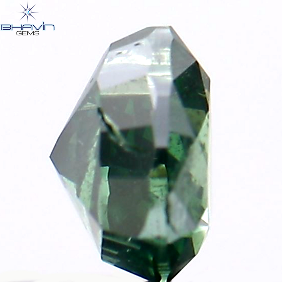 0.27 CT Natural Heart Diamond Enhanced Green Color Clarity I1 (4.12 MM)