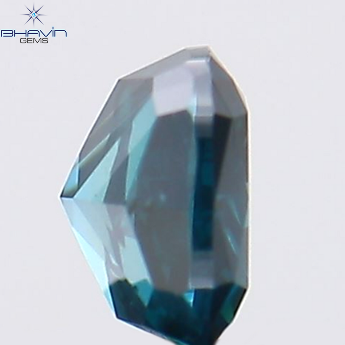 0.22 CT クッション シェイプ ナチュラル ダイヤモンド ブルー カラー VS2 クラリティ (3.53 MM)
