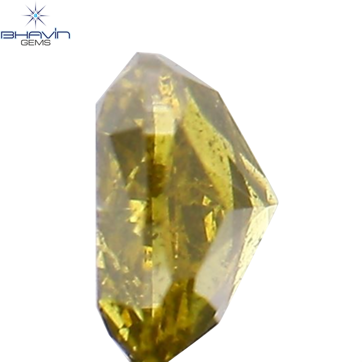 0.26 CT Natural Cushion Diamond Enhanced Yellow Color Clarity SI2 (3.79 MM)
