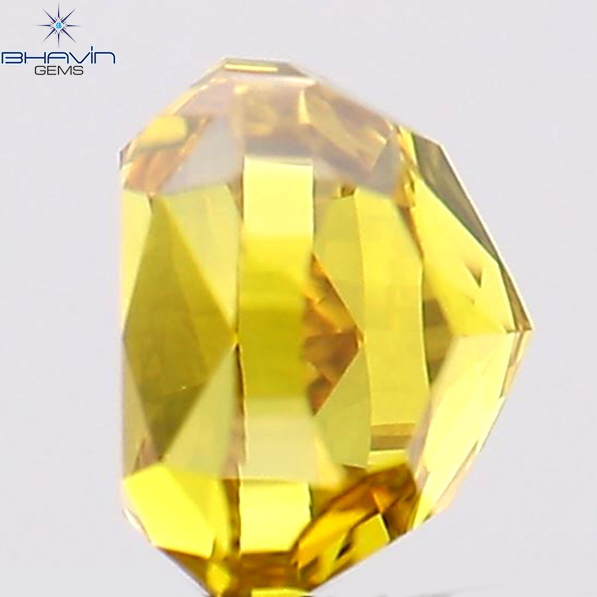 0.28 CT Natural Cushion Diamond Enhanced Orange Color Clarity VS1 (3.47 MM)