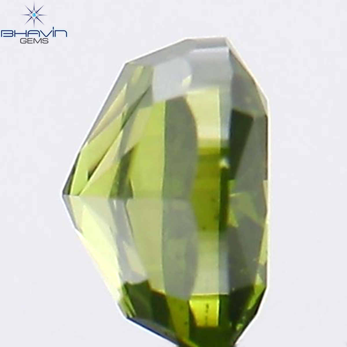 0.24 CT クッション シェイプ ナチュラル ルース ダイヤモンド 強化グリーン カラー SI2 クラリティ (3.55 MM)