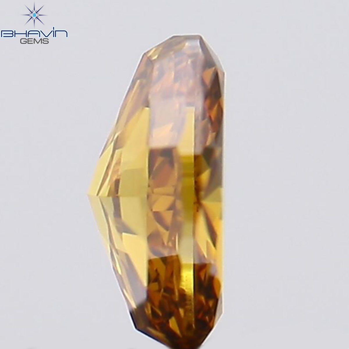 0.20 CT Natural Oval Diamond Enhanced Champagne Color Clarity VS1 (4.17 MM)
