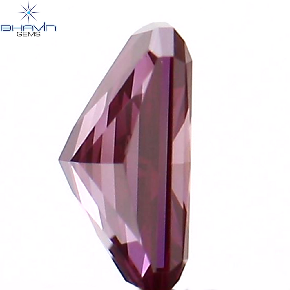 0.25 CT Radiant Shape Natural Diamond Pink Color VS1 Clarity (4.55 MM)