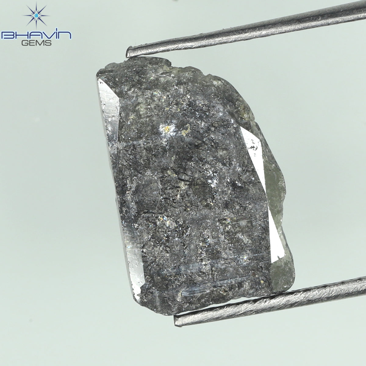 1.59 CT Slice Natural Diamond Salt And Pepper Color Clarity I3 (12.50 MM)