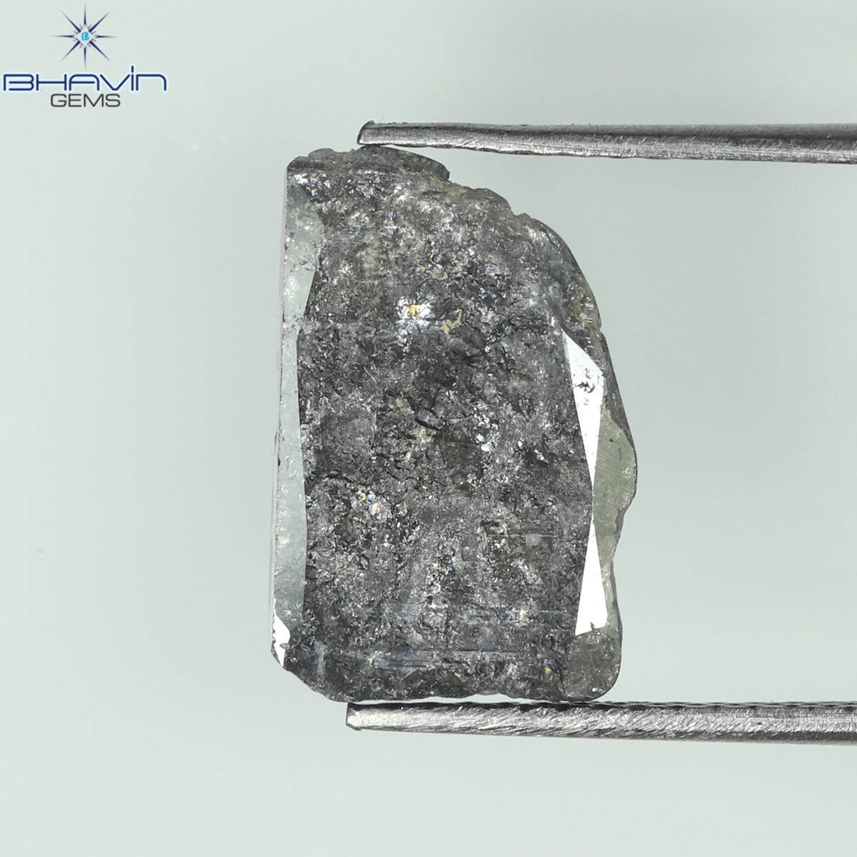 1.59 CT Slice Natural Diamond Salt And Pepper Color Clarity I3 (12.50 MM)