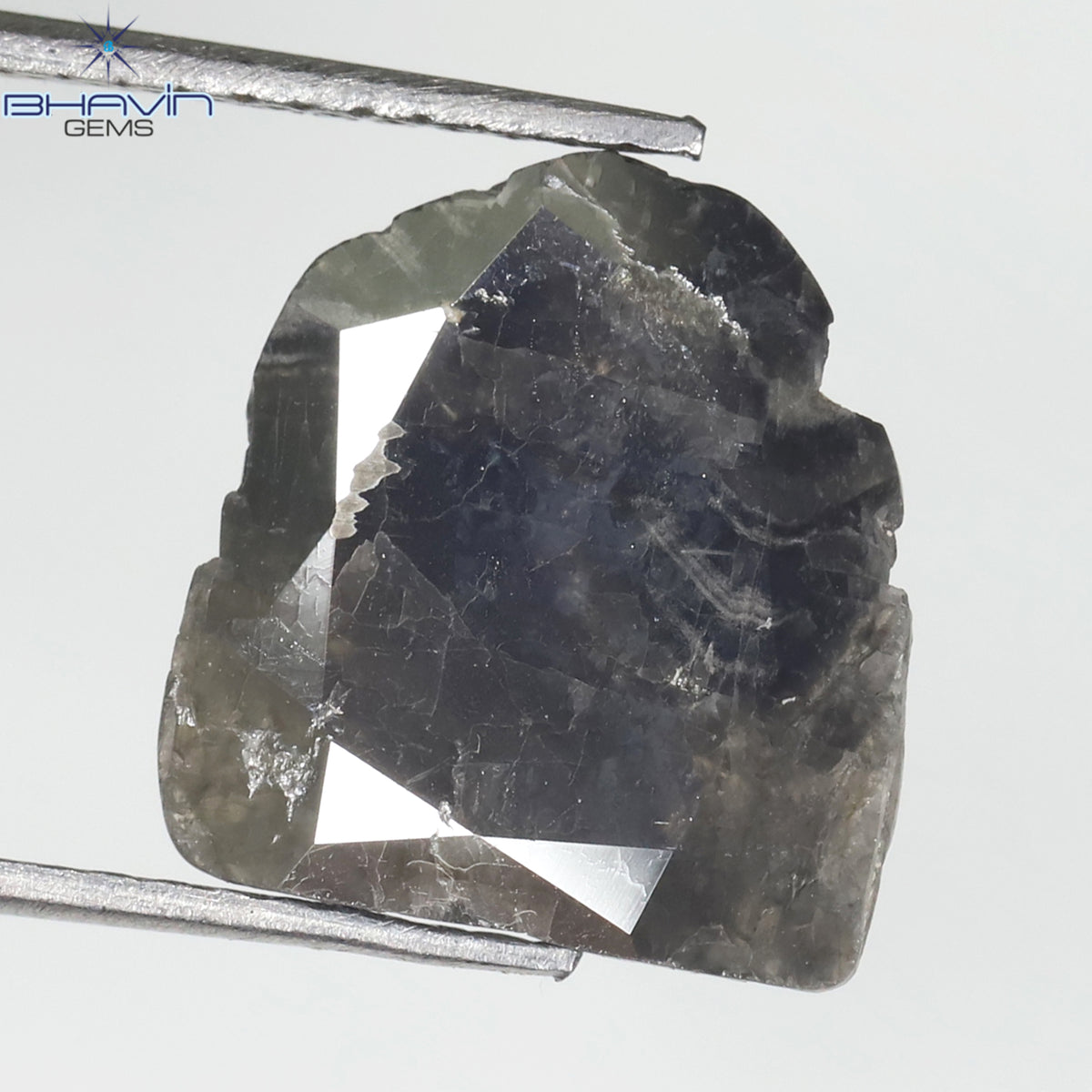 1.56 CT Slice Natural Diamond Black Color Clarity I3 (11.90 MM)