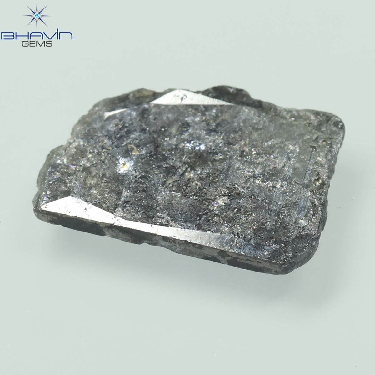 1.59 CT Slice Natural Diamond Salt And Pepper Color Clarity I3 (12.50 MM)