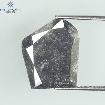 2.69 CT Slice Natural Diamond Salt And Pepper Color Clarity I3 (12.60 MM)