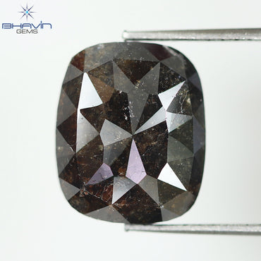 4.52 CT, Cushion Natural Black Natural loose Diamond(11.99MM)