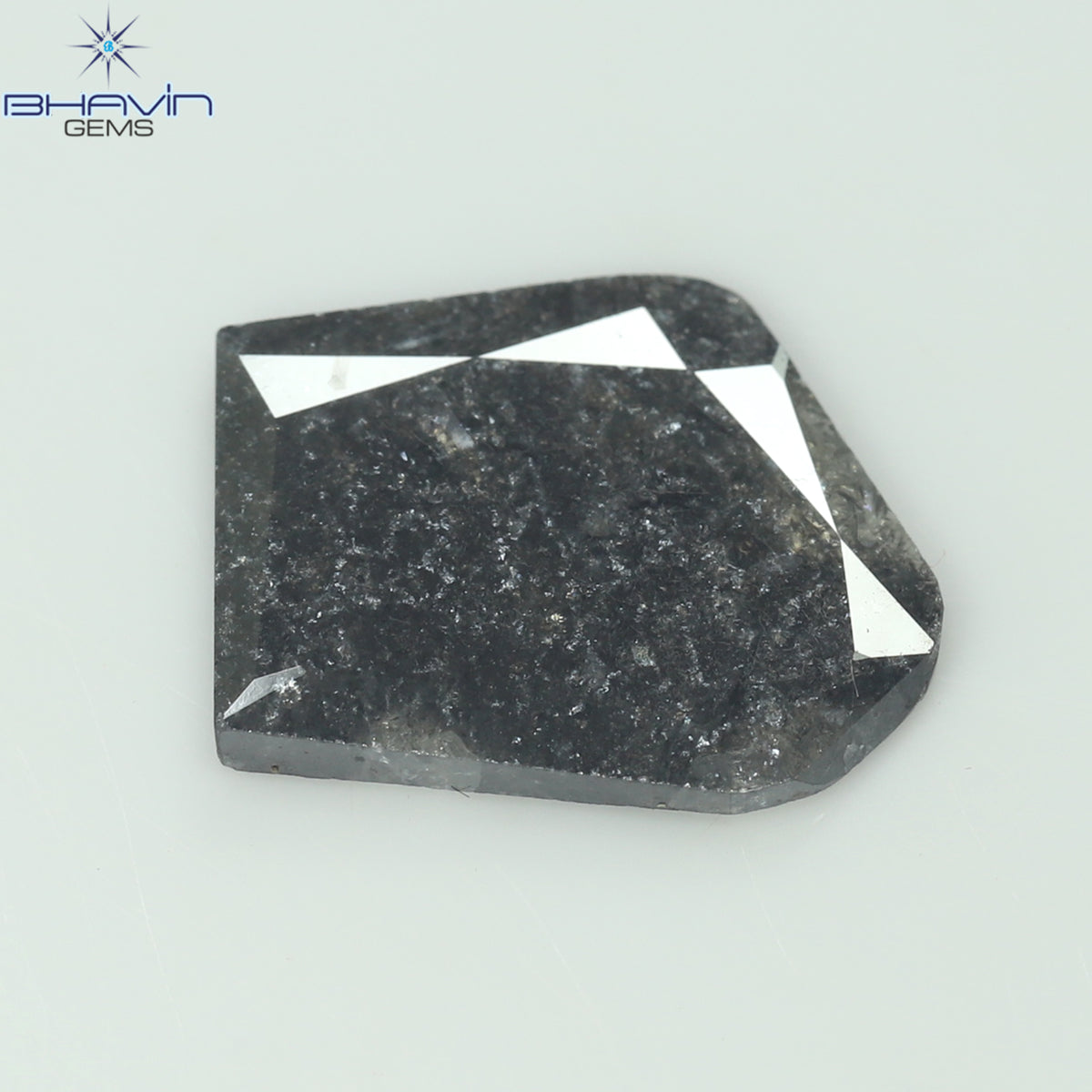 2.69 CT Slice Natural Diamond Salt And Pepper Color Clarity I3 (12.60 MM)