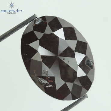 7.79 CT、楕円形、ブラウン レッド ナチュラル ダイヤモンド、(14.09 MM)