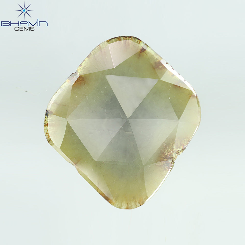 12.21ct ノーカット スライス ローズカット ダイヤモンド 天然 ルース ダイヤモンド ブラウン グレイッシュ イエロー ダイヤモンド ギフト ダイヤモンド ジュエリー ダイヤモンド リング EP35-1